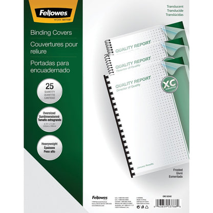 Fellowes Futura&trade; Presentation Covers - Oversize Frosted 25 pack