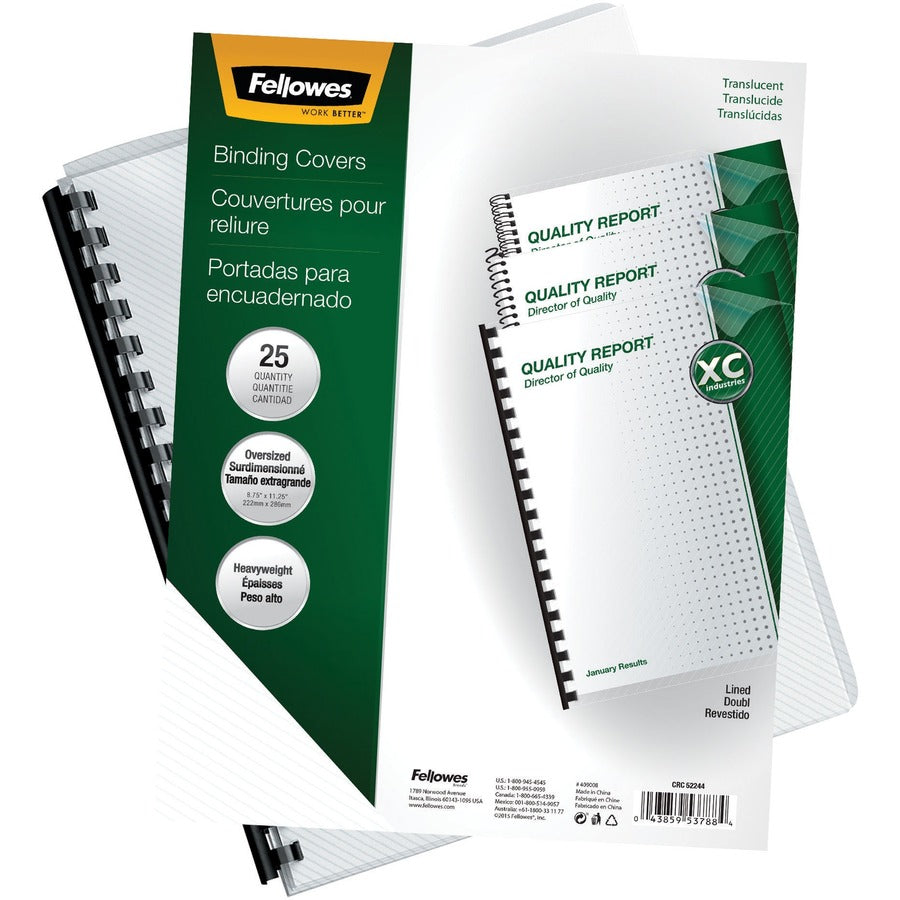 Fellowes Futura&trade; Presentation Covers - Oversize Lined 25 pack