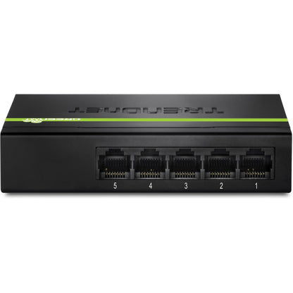TRENDnet 5-Port Unmanaged Gigabit GREENnet Desktop Metal Switch Ethernet-Network Switch 5 x Gigabit Ports Fanless 10 Gbps Switching Fabric Lifetime Protection Black TEG-S50g