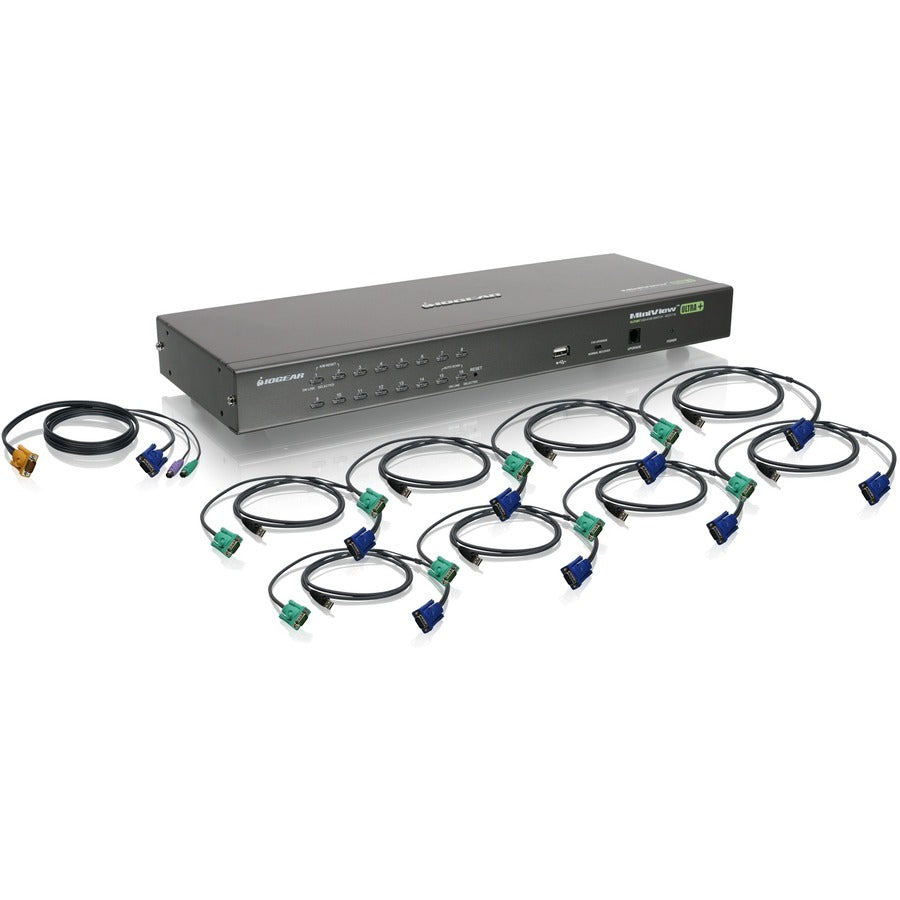 iogear 16-Port USB PS/2 Combo KVM 1U KVM switch - Thumbnail 2
