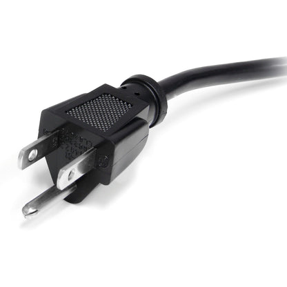 StarTech.com 1ft (30cm) Computer Power Cord NEMA 5-15P to C13 10A 125V 18AWG Black Replacement AC PC Power Cord TV/Monitor Power Cable
