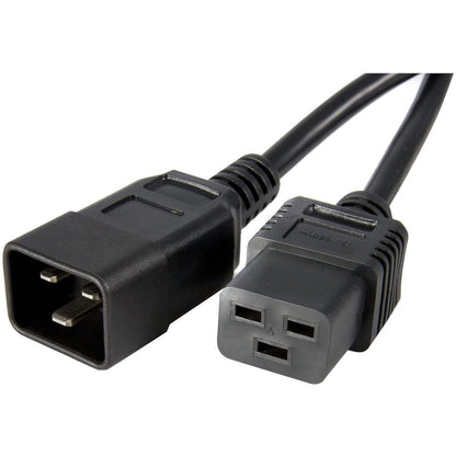 StarTech.com 3ft (1m) Power Extension Cord IEC C19 to C20 13A 250V 16AWG Black Outlet Extension Cable for Network Equipment