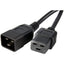 StarTech.com 3ft (1m) Power Extension Cord IEC C19 to C20 13A 250V 16AWG Black Outlet Extension Cable for Network Equipment