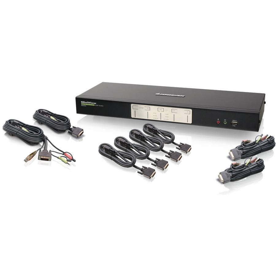 4PORT DVI KVM SWITCH W/ AUDIO  