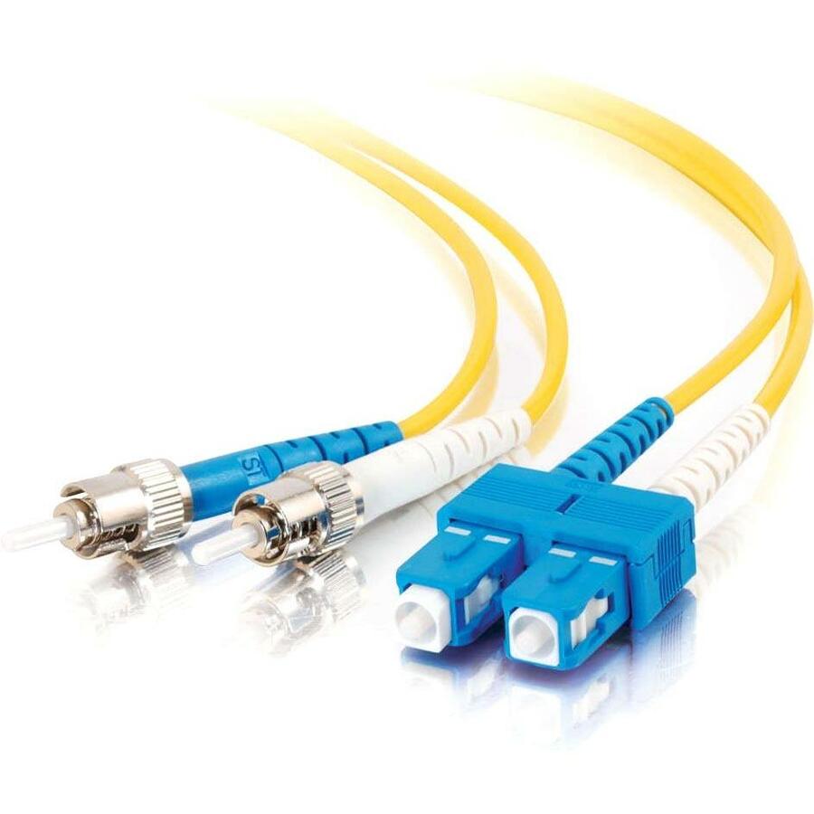 C2G-15m SC-ST 9/125 OS1 Duplex Singlemode PVC Fiber Optic Cable - Yellow