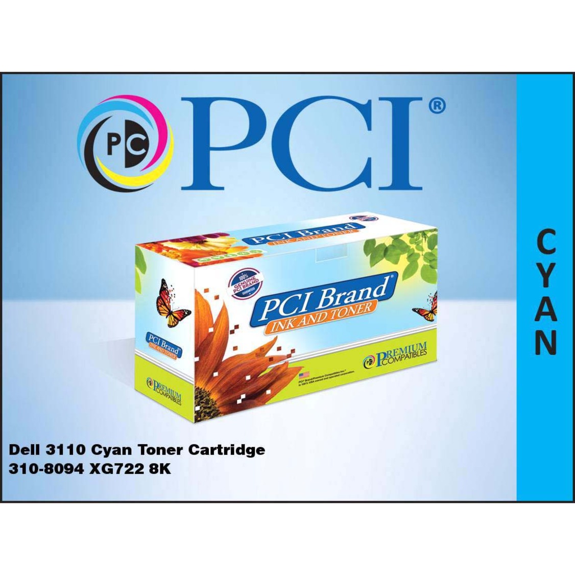 Premium Compatibles High Yield Laser Toner Cartridge - Alternative for Dell 310-8094 - Cyan - 1 / Each