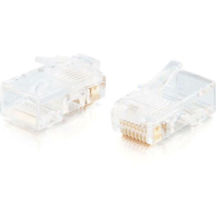 C2G RJ45 Cat5 8x8 Modular Plug for Flat Stranded Cable - 25pk