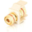 C2G Snap-In Red Banana Jack F/F Keystone Insert Module - Ivory