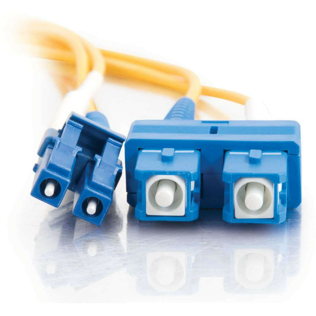C2G 9m LC-SC 9/125 Duplex Single Mode OS2 Fiber Cable - Yellow - 30ft