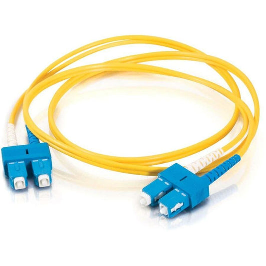 C2G-15m SC-SC 9/125 OS1 Duplex Singlemode PVC Fiber Optic Cable - Yellow