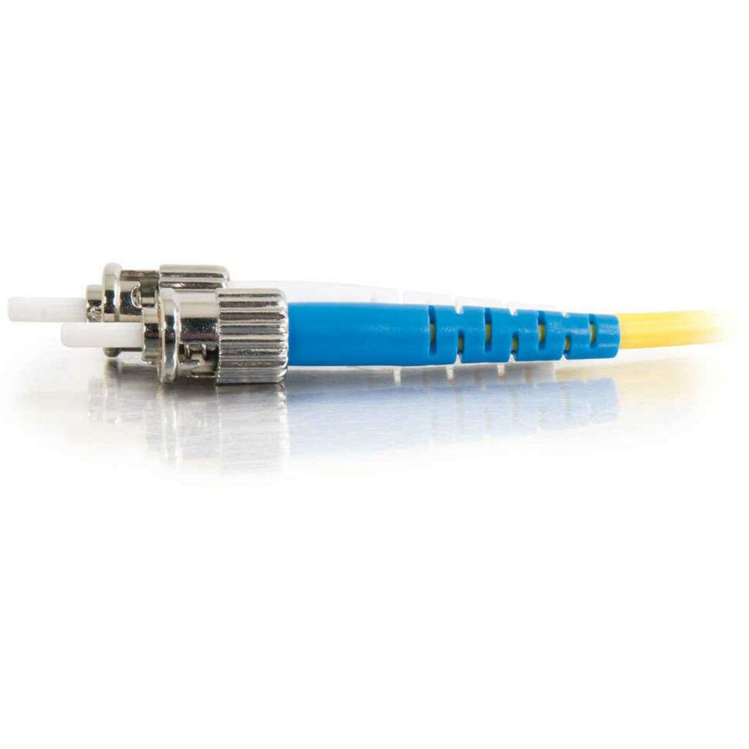 C2G 6m ST-ST 9/125 OS1 Duplex Singlemode PVC Fiber Optic Cable (USA-Made) - Yellow