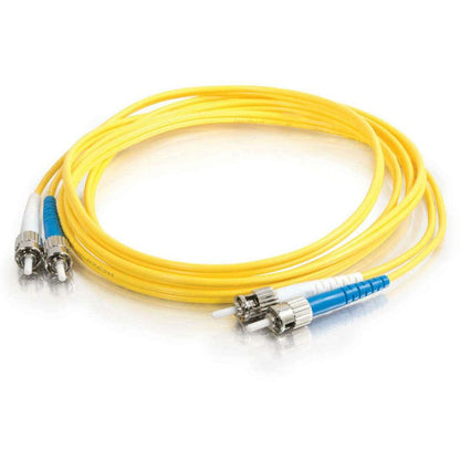 C2G 6m ST-ST 9/125 OS1 Duplex Singlemode PVC Fiber Optic Cable (USA-Made) - Yellow