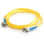 C2G 6m ST-ST 9/125 OS1 Duplex Singlemode PVC Fiber Optic Cable (USA-Made) - Yellow