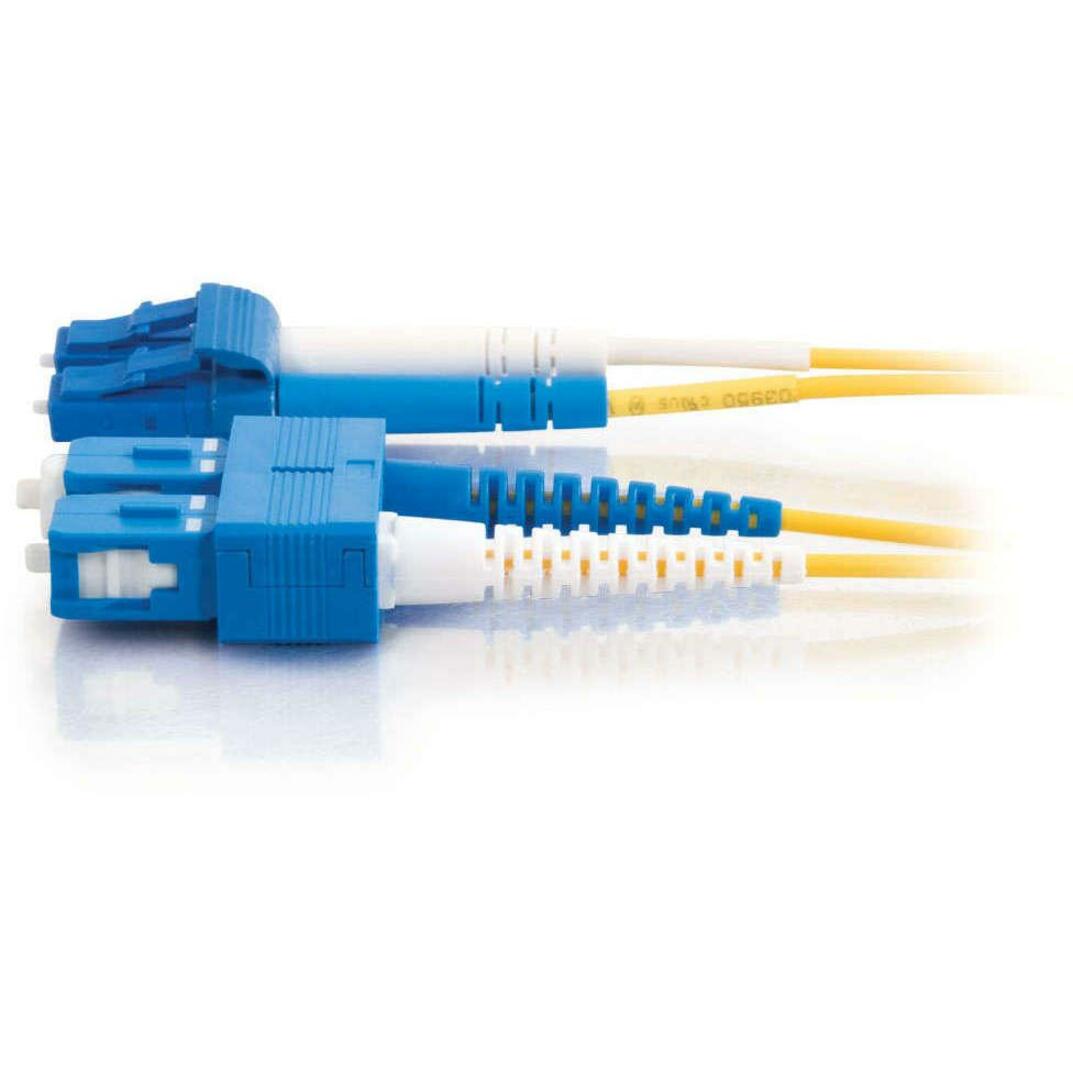 C2G-15m LC-SC 9/125 OS1 Duplex Singlemode Fiber Optic Cable (Plenum-Rated) - Yellow