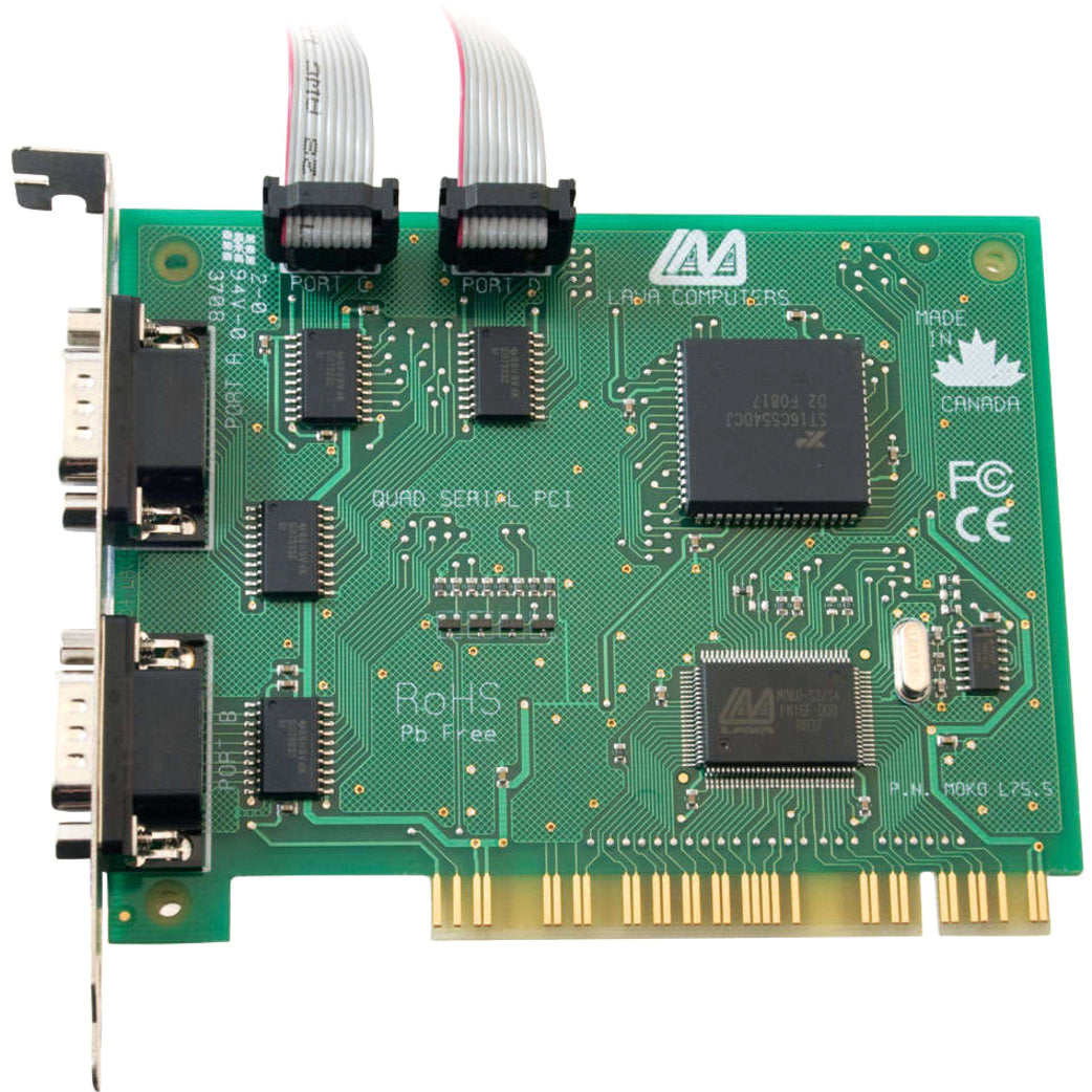 C2G Lava Quattro-PCI 4-Port PCI 16550 DB9 Serial Card