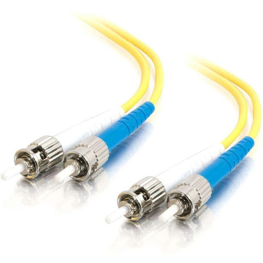 C2G 7m ST-ST 9/125 OS1 Duplex Singlemode PVC Fiber Optic Cable (USA-Made) - Yellow