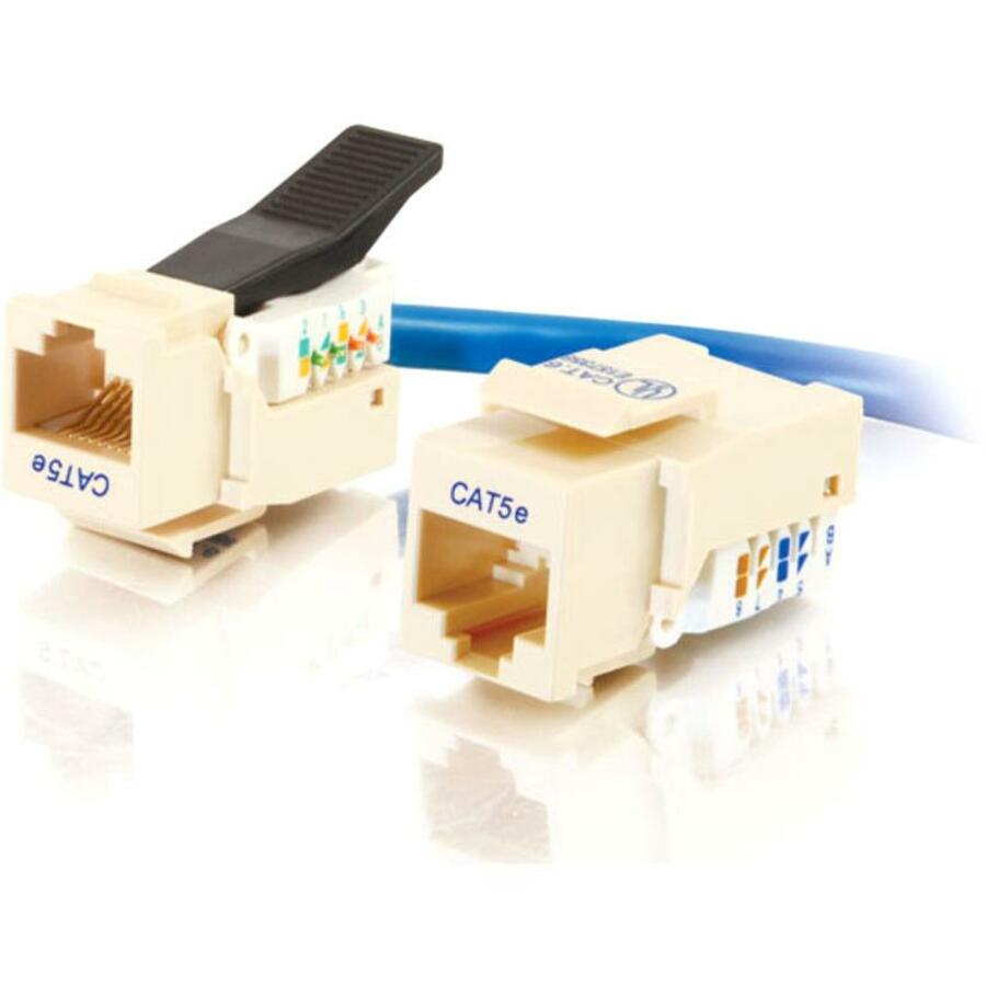 C2G Cat5E RJ45 UTP Toolless Keystone Jack - Ivory