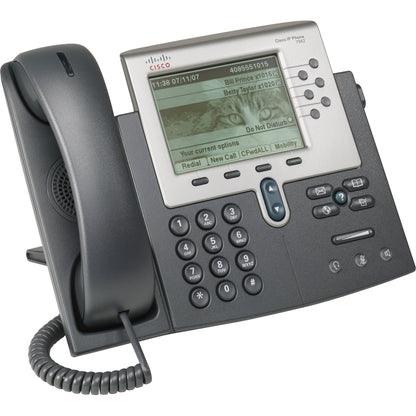 Cisco Unified 7962G IP Phone - Refurbished - Wall Mountable Desktop - Dark Gray Silver