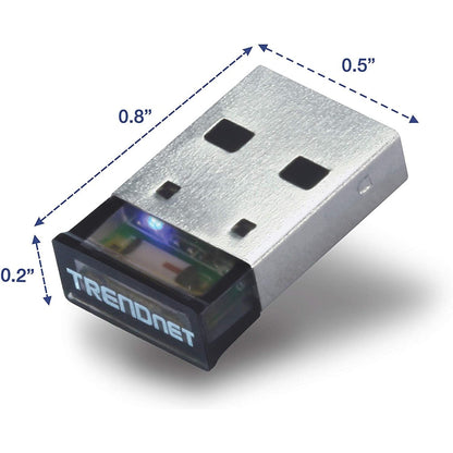 TRENDnet Low Energy Micro Bluetooth 4.0 Class I USB 2.0 with Distance up to 100Meters/330 Feet. Compatible with Win 8.1/8/7/Vista/XP Classic Bluetooth and stereo headset TBW-106UB