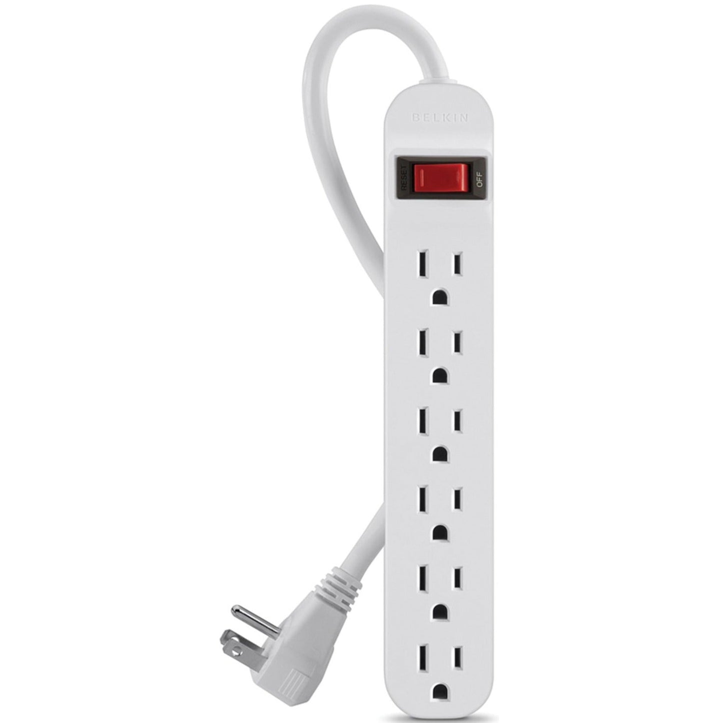 Belkin 6 Outlet Power Strip - 5 foot cord - White