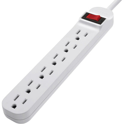 Belkin 6 Outlet Power Strip - 5 foot cord - White