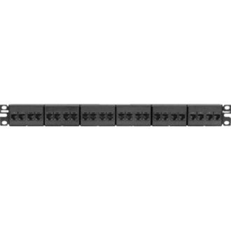 24PORT CAT6 BLK FLAT PATCH     