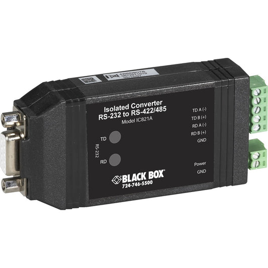 Black Box Async RS232 to RS422/485 Interface Converter - DB9 to Terminal Block