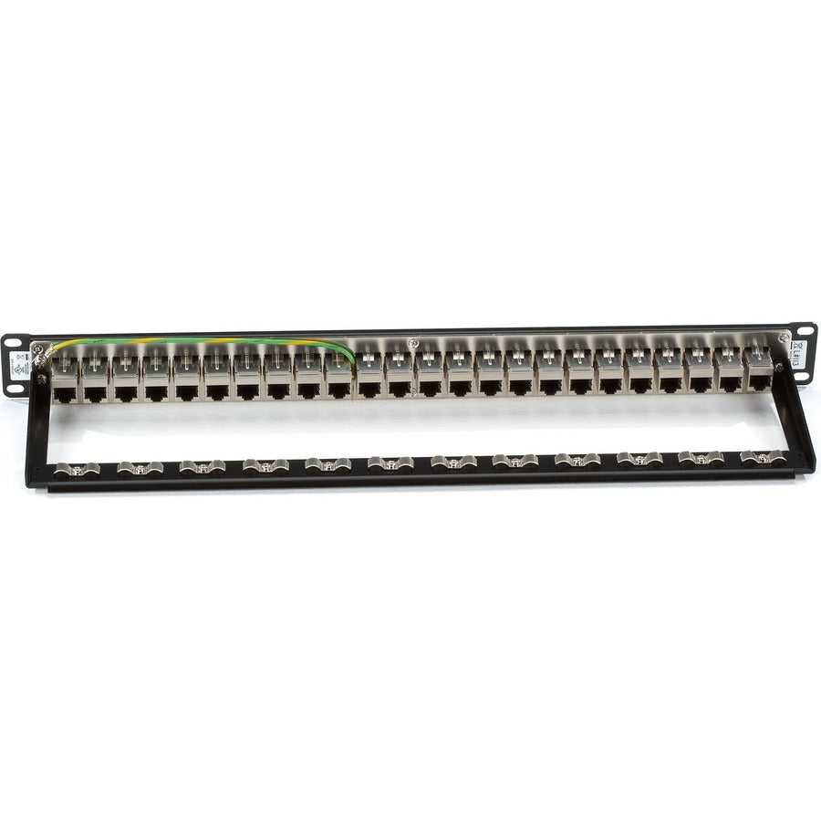 Black Box CAT6 Patch Panel - Feed-Through 1U Shielded 24-Port