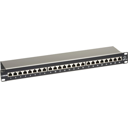 Black Box CAT6 Shielded Patch Panel - 1U 24-Port