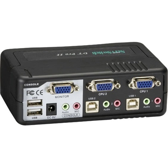 Black Box DT Pro II Desktop KVM Switch - VGA USB or PS/2 Audio 2-Port