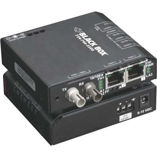 Black Box Fast Ethernet (100-Mbps) Extreme Temperature Switch - (2) 10/100-Mbps Copper RJ45 (1) 100-Mbps Multimode Fiber 1300nm 2km ST