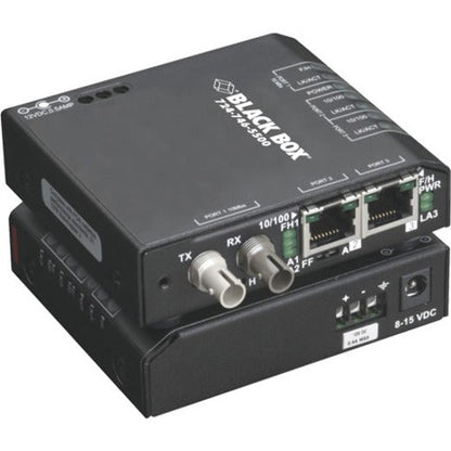 Black Box Fast Ethernet (100-Mbps) Extreme Temperature Switch - (2) 10/100-Mbps Copper RJ45 (1) 100-Mbps Multimode Fiber 1300nm 2km ST