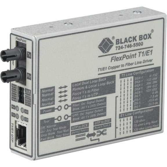 MEDIA CONVERTER T1/E1 SINGLE MO