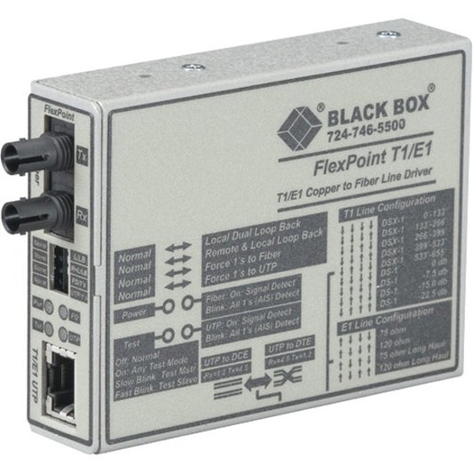 MEDIA CONVERTER T1/E1 SINGLE MO