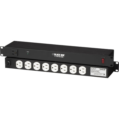 Black Box Rackmount PDU with Surge Protection 120V 15A 9-Outlet