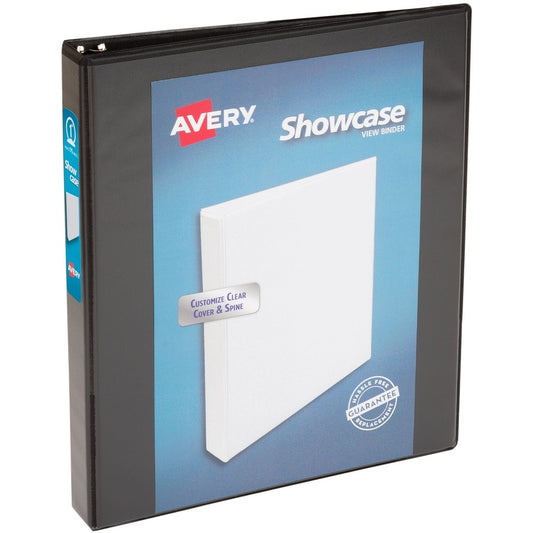 Avery&reg; Economy Showcase View 3 Ring Binder 1" Round Rings 1 Black Binder (19600)