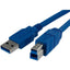 StarTech.com SuperSpeed USB 3.0 (5Gbps) Cable A to B - USB 3.0 A (M) to USB 3.0 B (M) - 480 MBytes/s or 4.8 Gbps - 3 ft