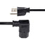 StarTech.com 10ft (3m) Computer Power Cord NEMA 5-15P to Right Angle C13 10A 125V 18AWG Replacement AC Power Cord Monitor Power Cable