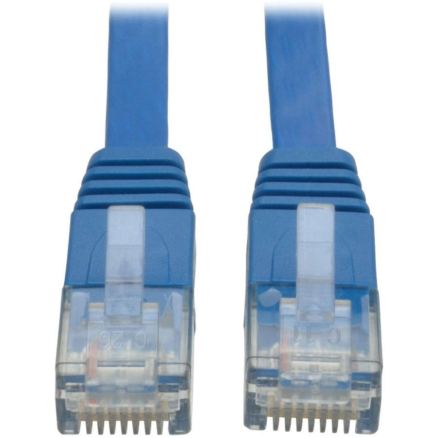 Tripp Lite Cat6 Gigabit Snagless Molded Flat (UTP) Ethernet Cable (RJ45 M/M) PoE Blue 25 ft. (7.62 m)