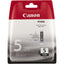 Canon PGI-5BK Standard Yield Inkjet Ink Cartridge - Black - 2 / Pack