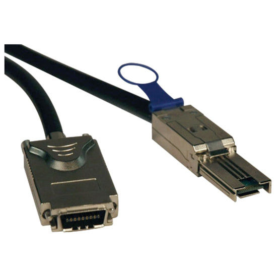 Tripp Lite External SAS Cable 4 Lane mini-SAS (SFF-8088) to 4xInfiniband (SFF-8470) 2M (6.56 ft.) TAA