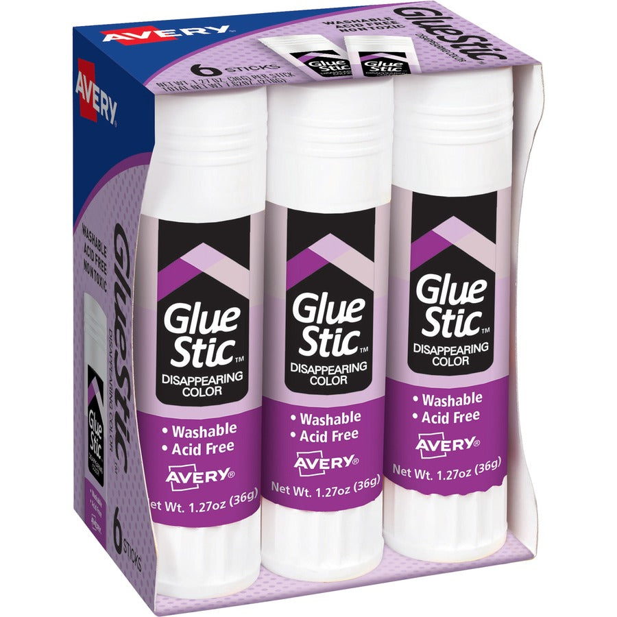 Avery&reg; Glue Stic with Disappearing Purple Color