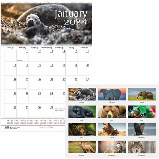 House of Doolittle Earthscapes Wildlife Monthly Wall Calendar