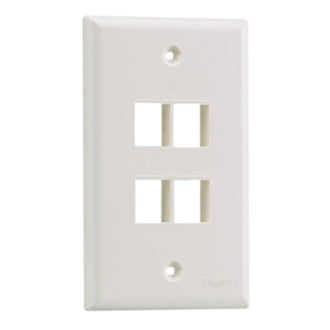 NETKEY 4PORT WHT SINGLE GANG   