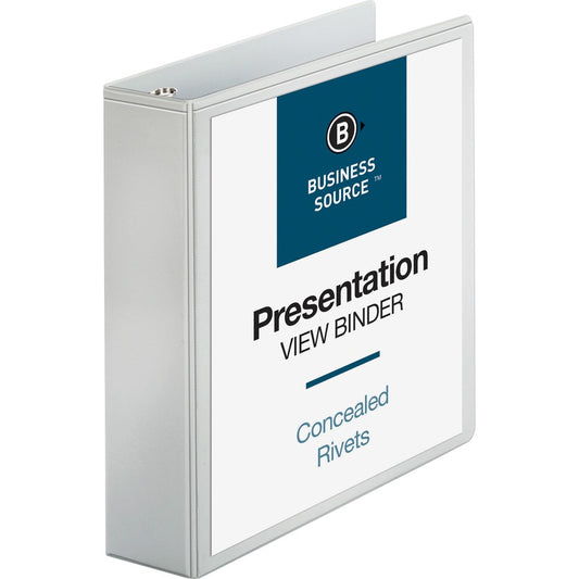 Business Source Round Ring Standard View Binders