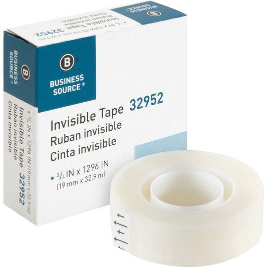 Business Source Invisible Tape Dispenser Refill Roll