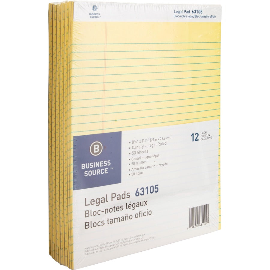 Business Source Micro-Perforated Legal Ruled Pads