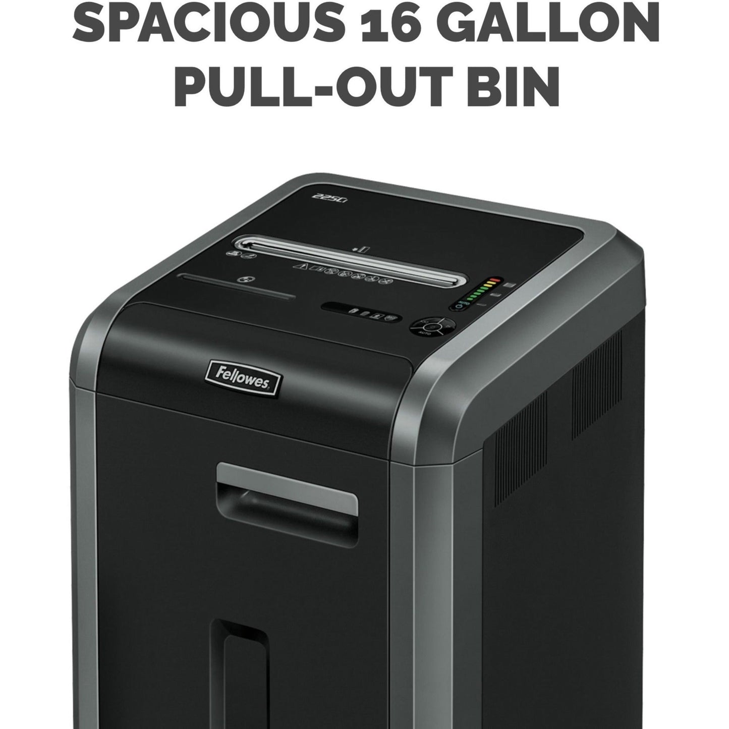 Fellowes&reg; 225Ci Paper Shredder | 100% Jam Proof 22-Sheet Cross-Cut Security Commercial Grade | 3825001 Model Black