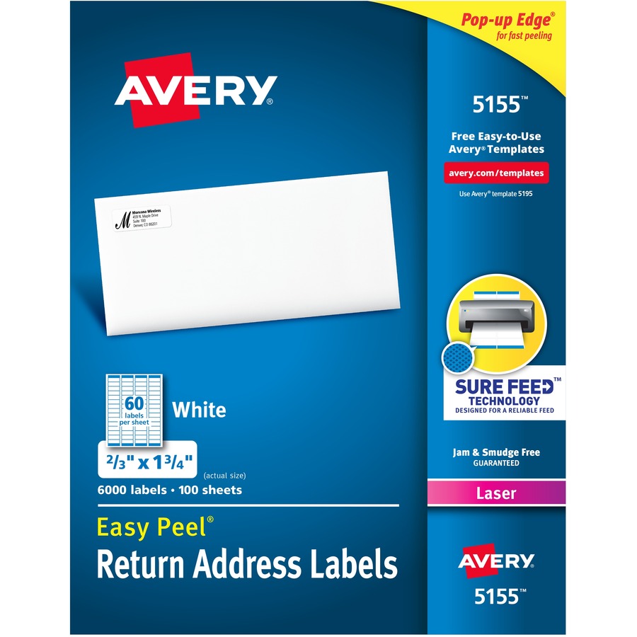 Avery&reg; Easy Peel Mailing Laser Labels