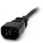 StarTech.com 1ft (0.3m) Power Extension Cord IEC C14 to NEMA 5-15R 10A 125V 18AWG Black Outlet Extension Cable for Power Supplies